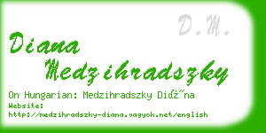 diana medzihradszky business card